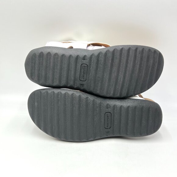 8W 8 WIDE WIDTH Rockport Womens Ridge Sling White Summer Sandals Shoes - Picture 9 of 12